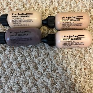 MAC makeup brand studio radiance face and body foundations